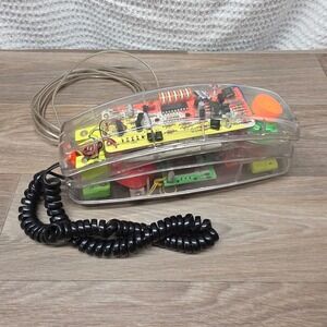 Vintage Conairphone SW205 Transparent Neon Clear Landline Telephone 90s Retro